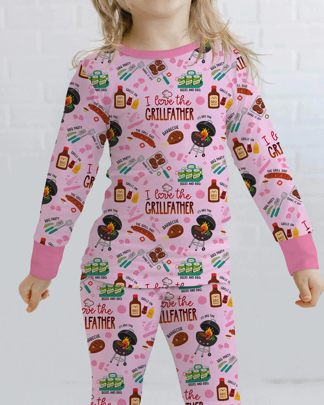 The Grill Father Family Matching Bamboo Two Piece Long Sleeve Pajama Set