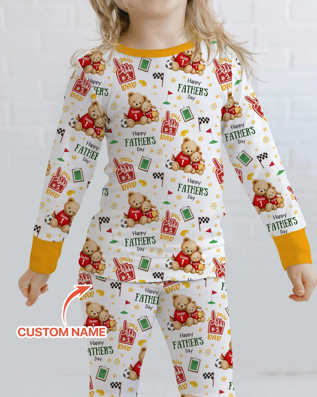 You're #1 Dad Daddy & Me Matching Bamboo Two Piece Long Sleeve Pajama Set
