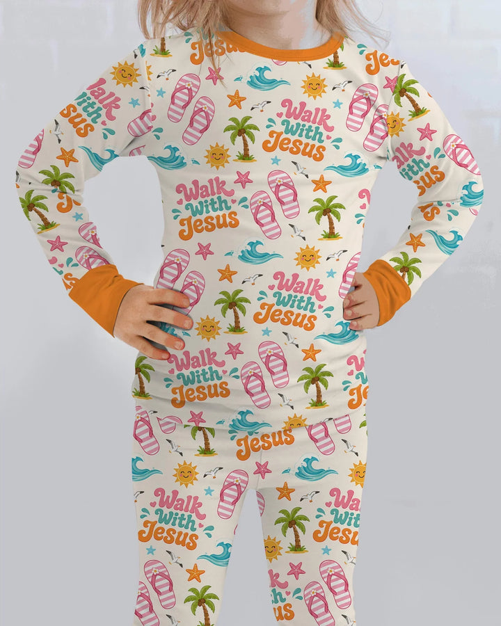 Conjunto de pijama de dos piezas de manga larga de bambú con estampados islámicos