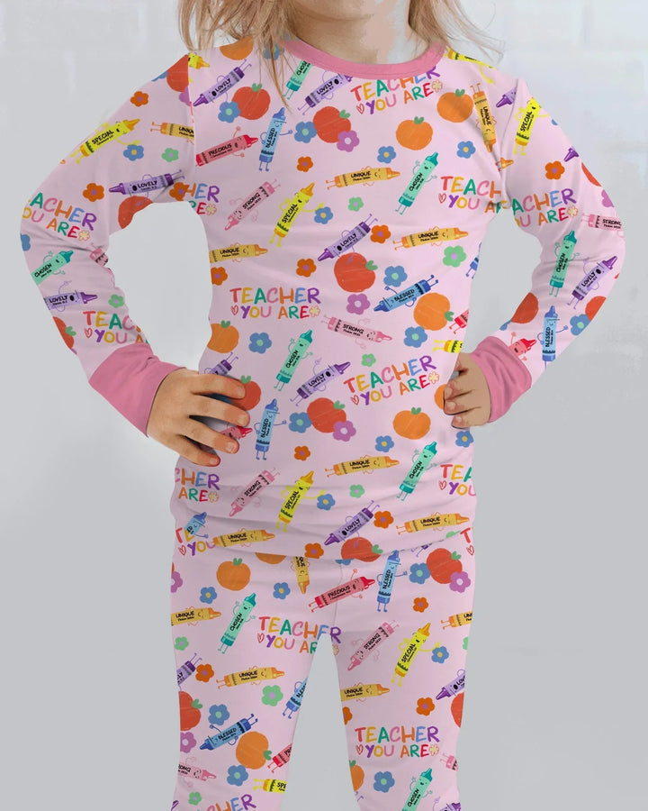 Teacher You Are Special Bamboo Two Piece Long Sleeve Pajama Set