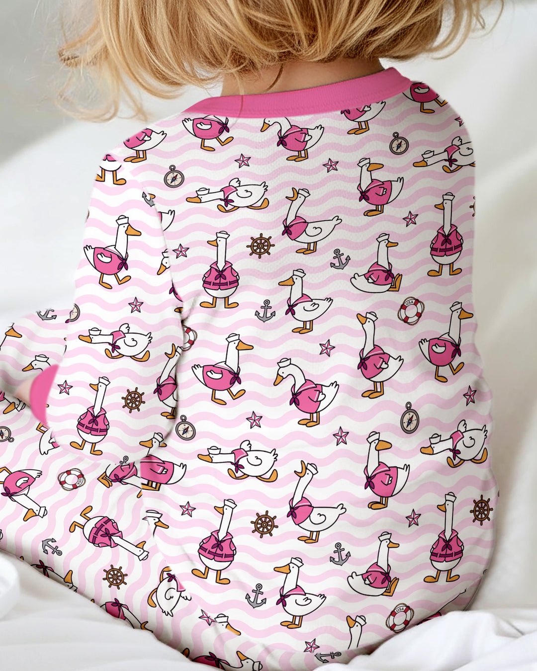 Silly Goose Sailor Bamboo Two Piece Long Sleeve Pajama Set