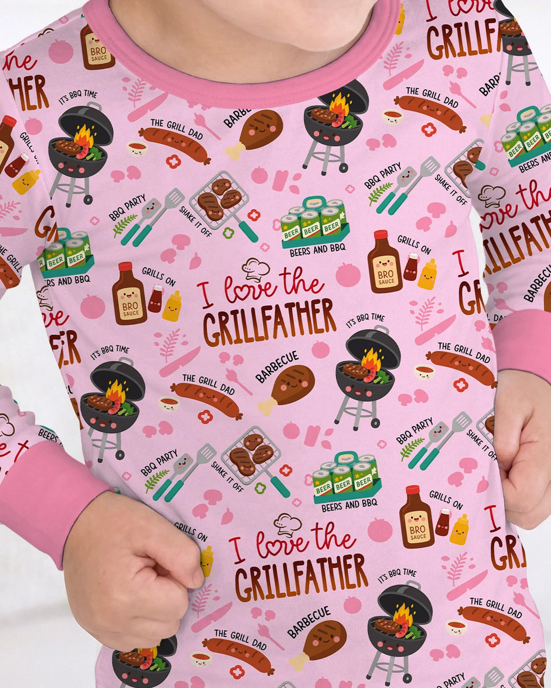 The Grill Father Family Matching Bamboo Two Piece Long Sleeve Pajama Set