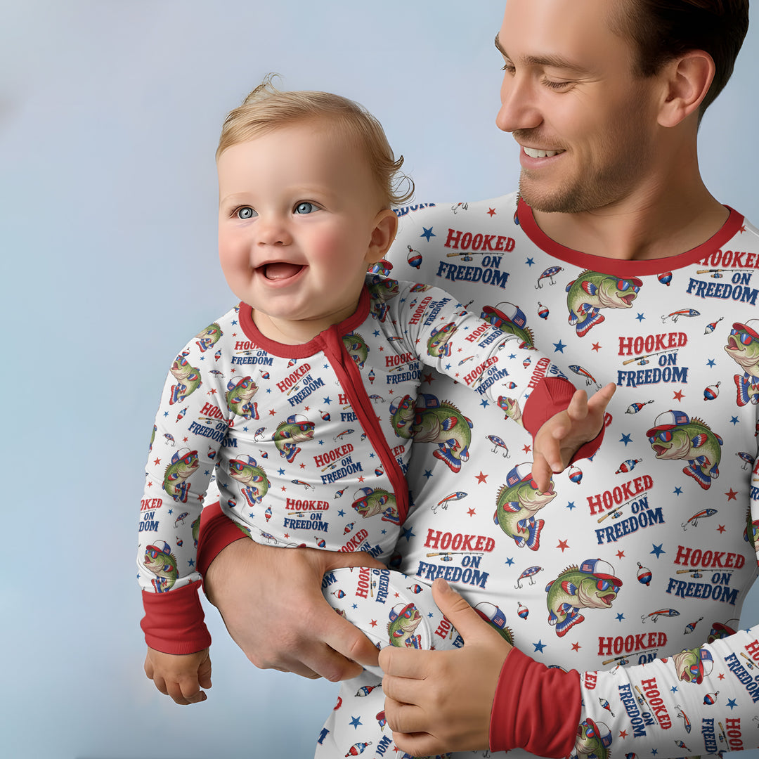 Hooked On Freedom Bamboo Men's Pajama Set