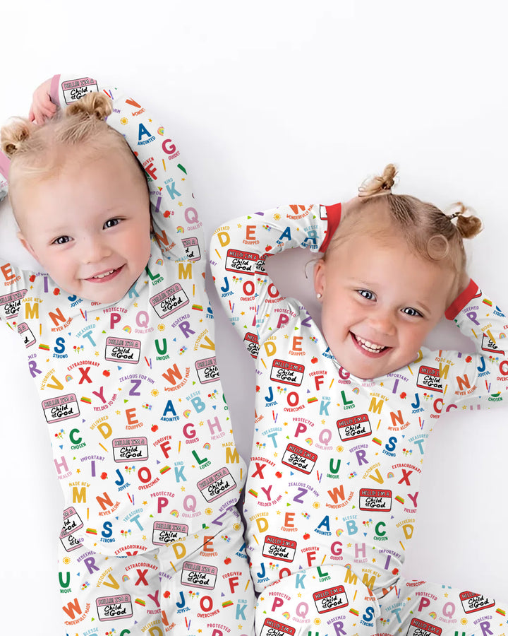 Zweiteiliges Langarm-Pyjama-Set mit Sommerfrüchten