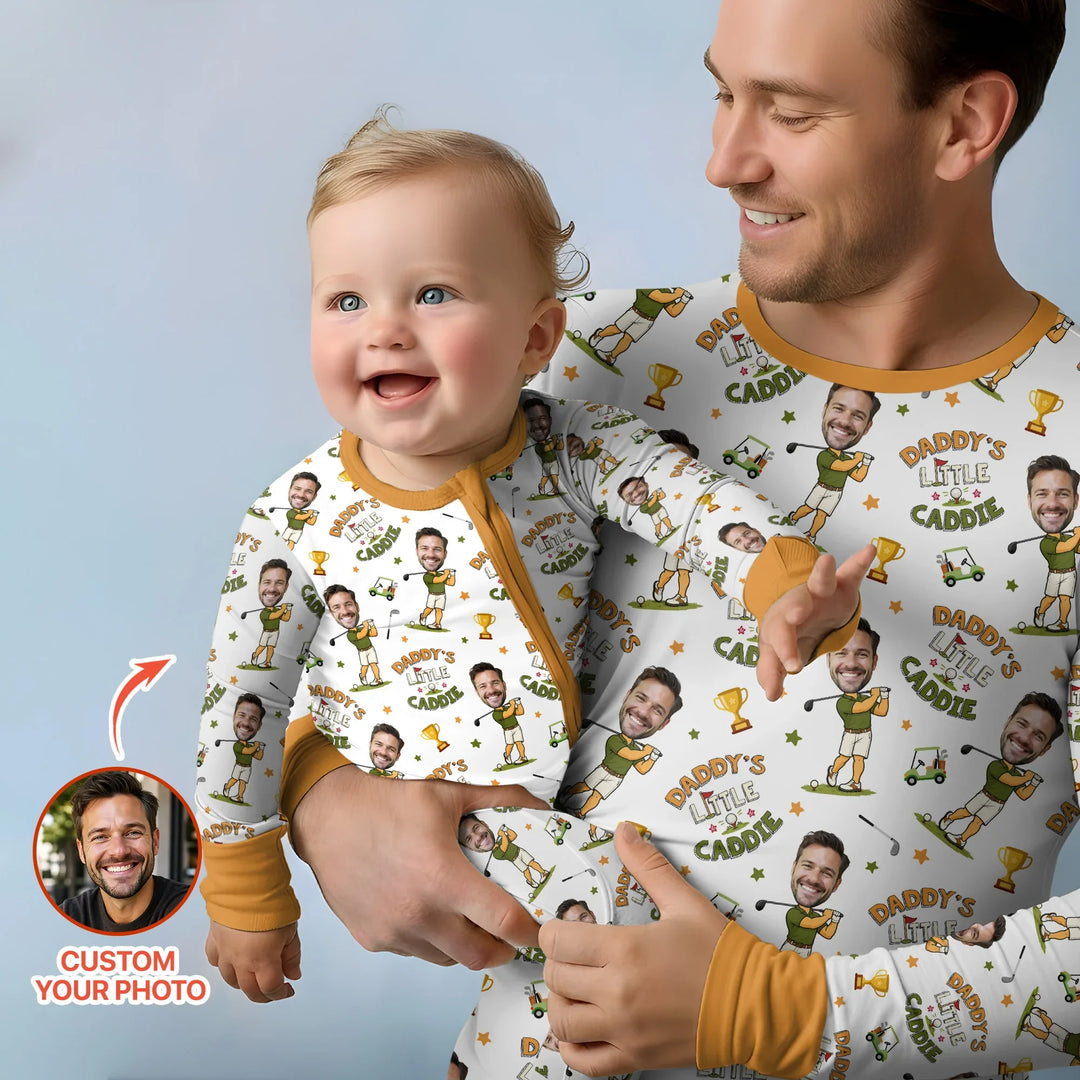 Custom Photo Daddy's Little Caddie Daddy & Me Matching Bamboo Convertible Zippy
