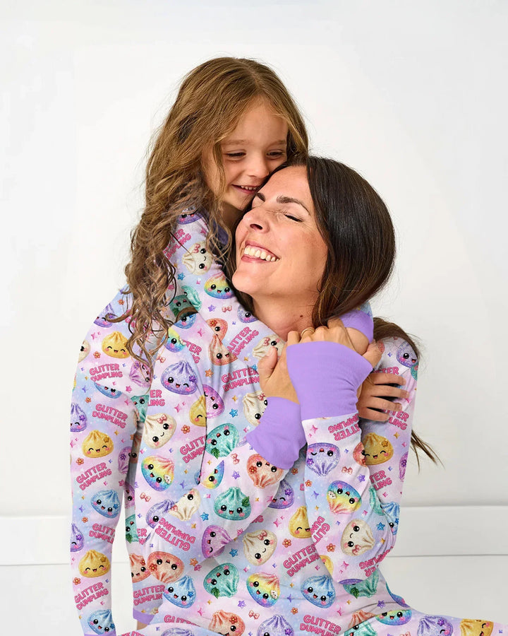 Glitter Dumpling Bamboo Two Piece Long Sleeve Pajama Set