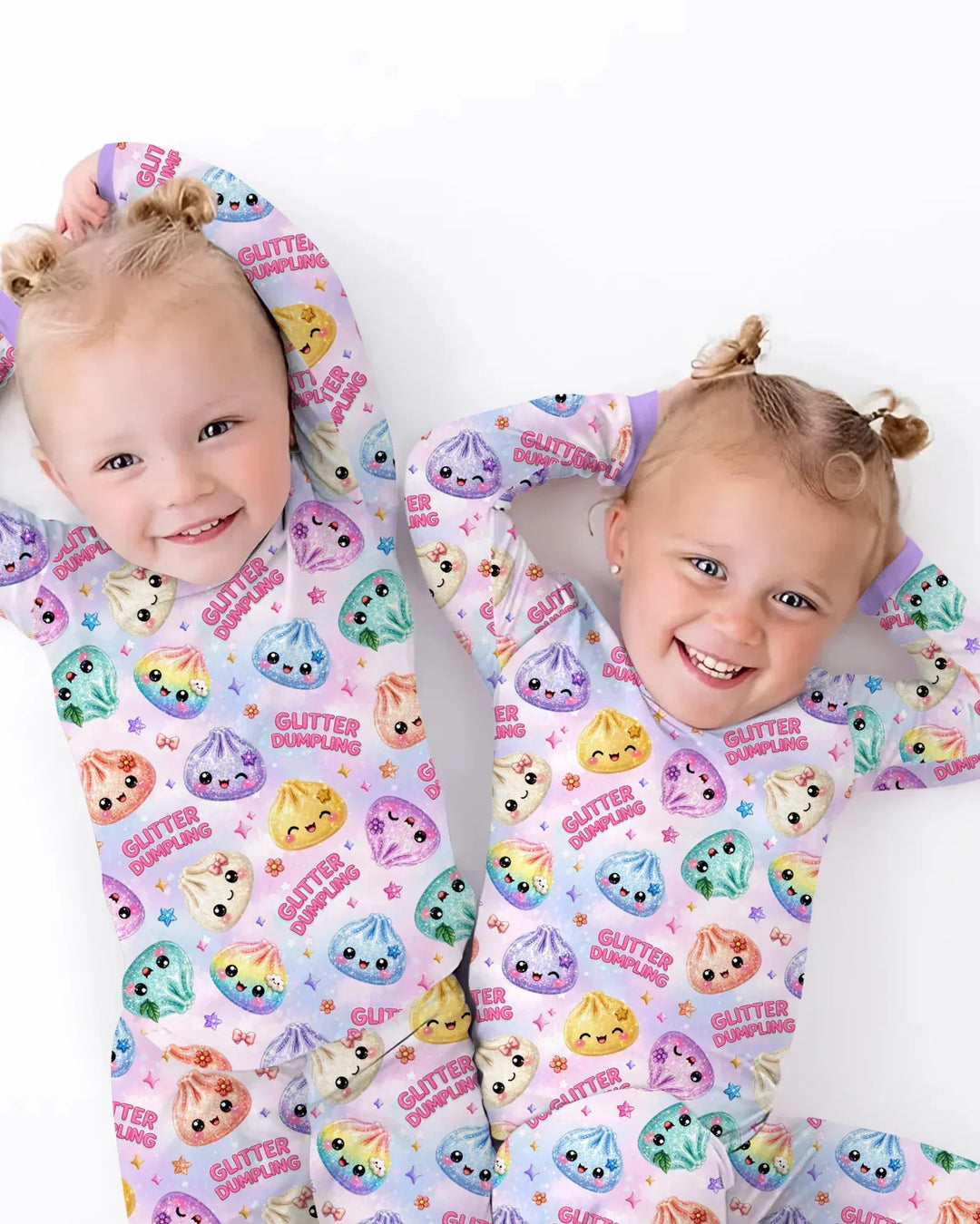 Glitter Dumpling Bamboo Two Piece Long Sleeve Pajama Set