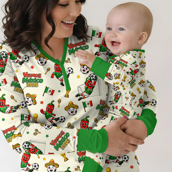 Cartoon World Soccer Vamos Mexico Family Matching Bamboo Convertible Zippy