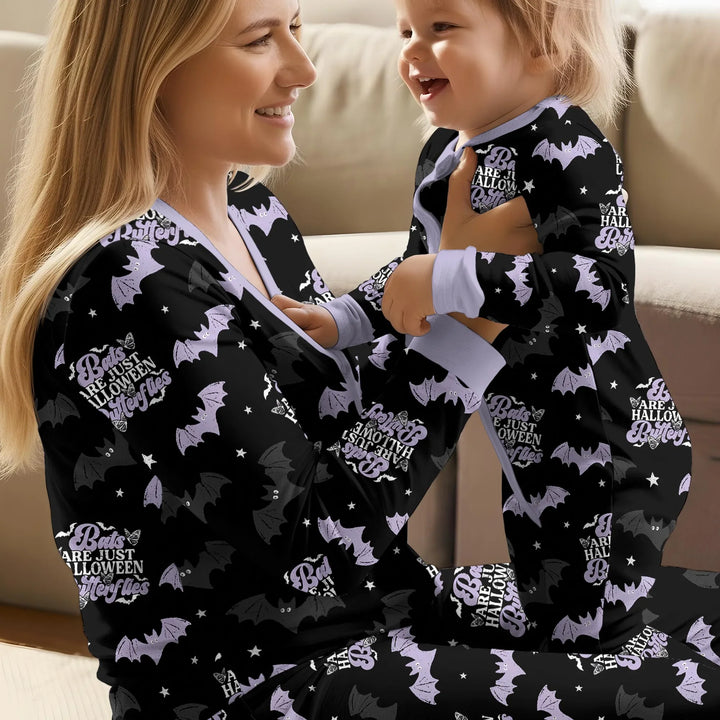 Halloween Butterflies Bamboo Women Pajama Set
