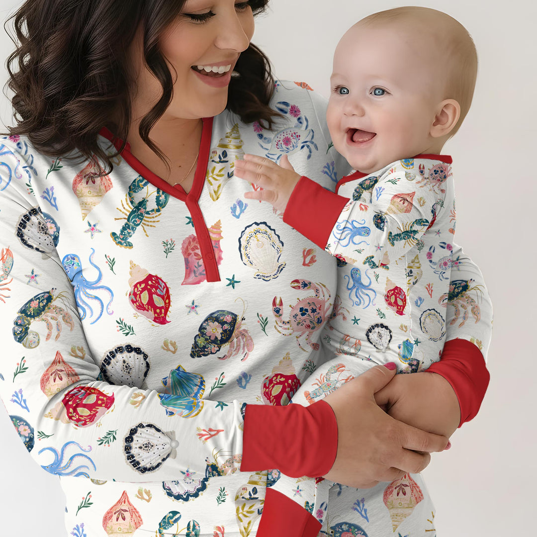 Preppy Coastal Bamboo Women Pajama Set