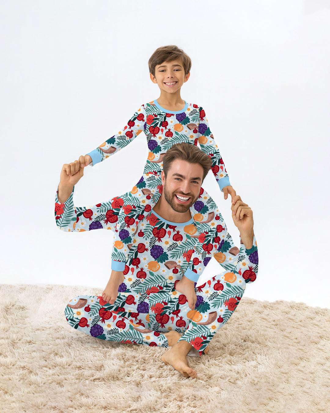 Pomegranate Blessings Night Family Matching Bamboo Men's Pajama Set