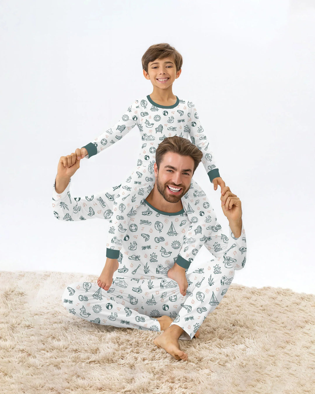 Lake Vibe Bamboo Two Piece Long Sleeve Pajama Set