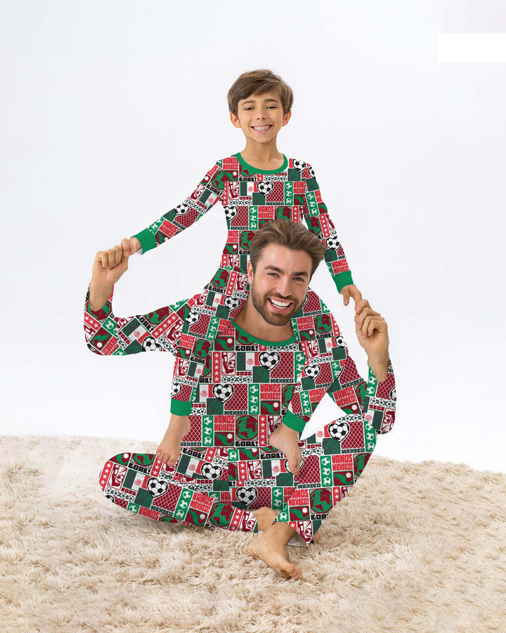 World Soccer Vamos Mexico Bamboo Men's Pajama Set