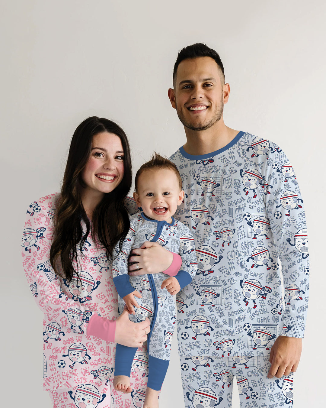 Happy Soccer Ball Family Matching Bamboo Convertible Zippy