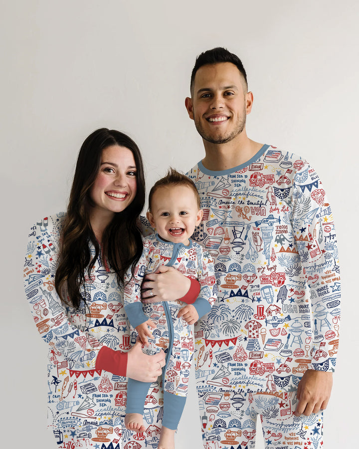 Liberty Doodle 250th Family Matching Bamboo Women Pajama Set