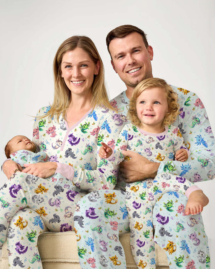 I Love You Axolotl Bamboo Men's Pajama Set