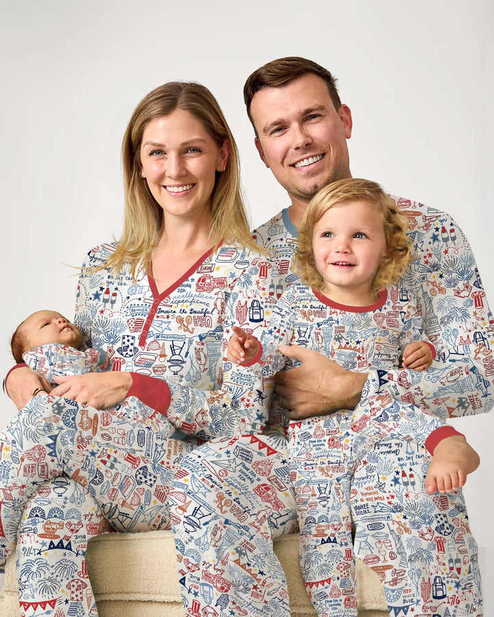Liberty Doodle 250th Family Matching Bamboo Women Pajama Set