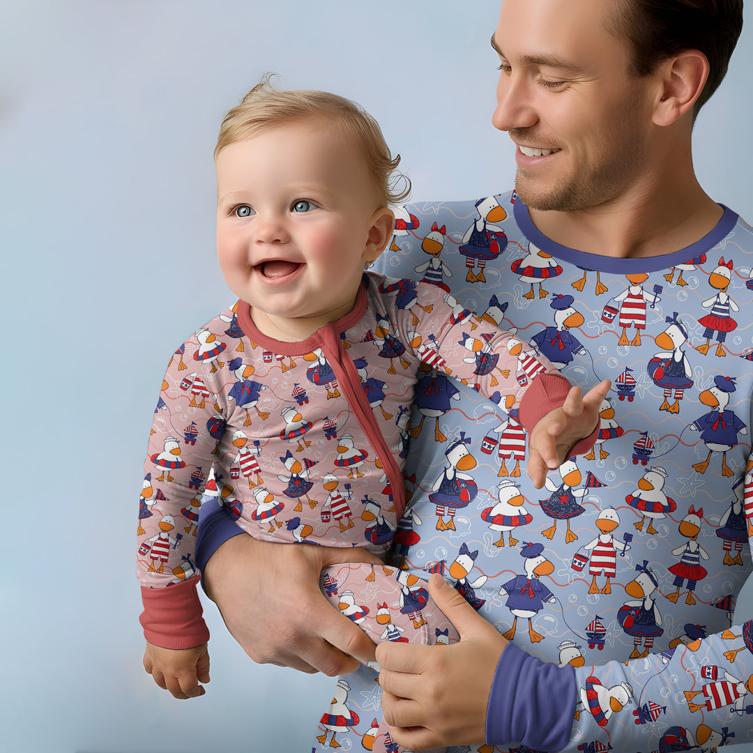 Freedom Floaties Family Matching Bamboo Two Piece Short Sleeve Pajama Set