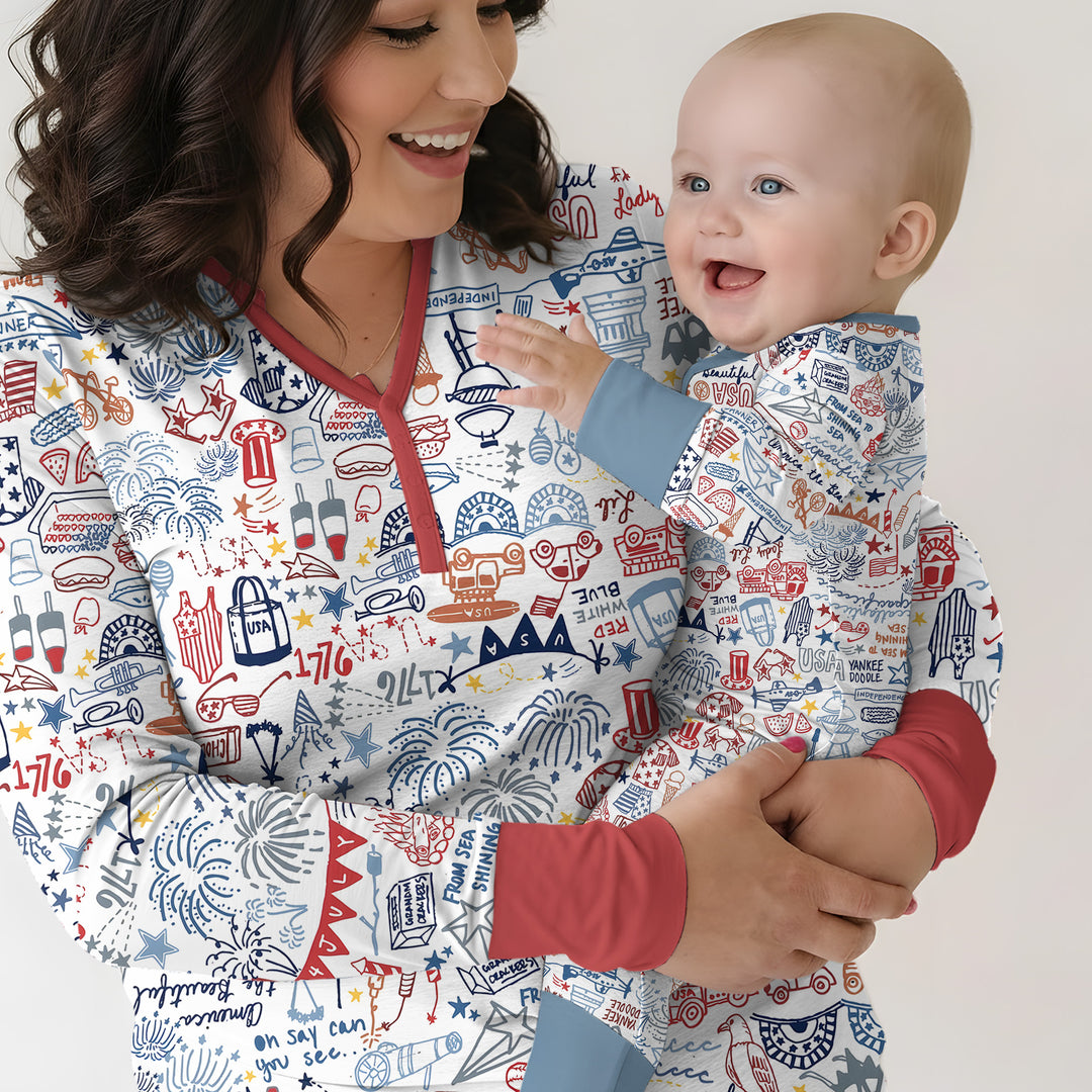 Liberty Doodle 250th Family Matching Bamboo Convertible Zippy