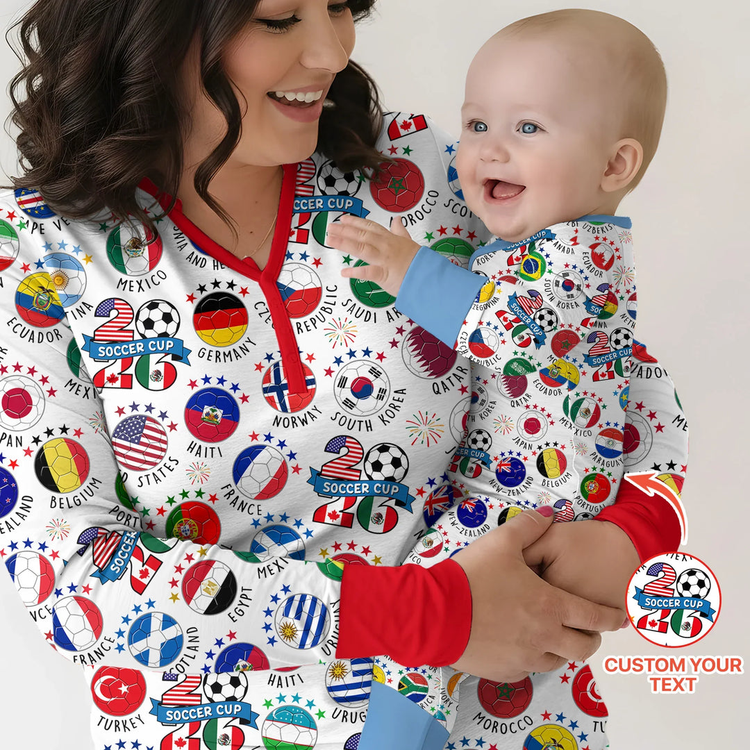 The World Plays Here 2026 Soccer Tour Bamboo Women Pajama Set