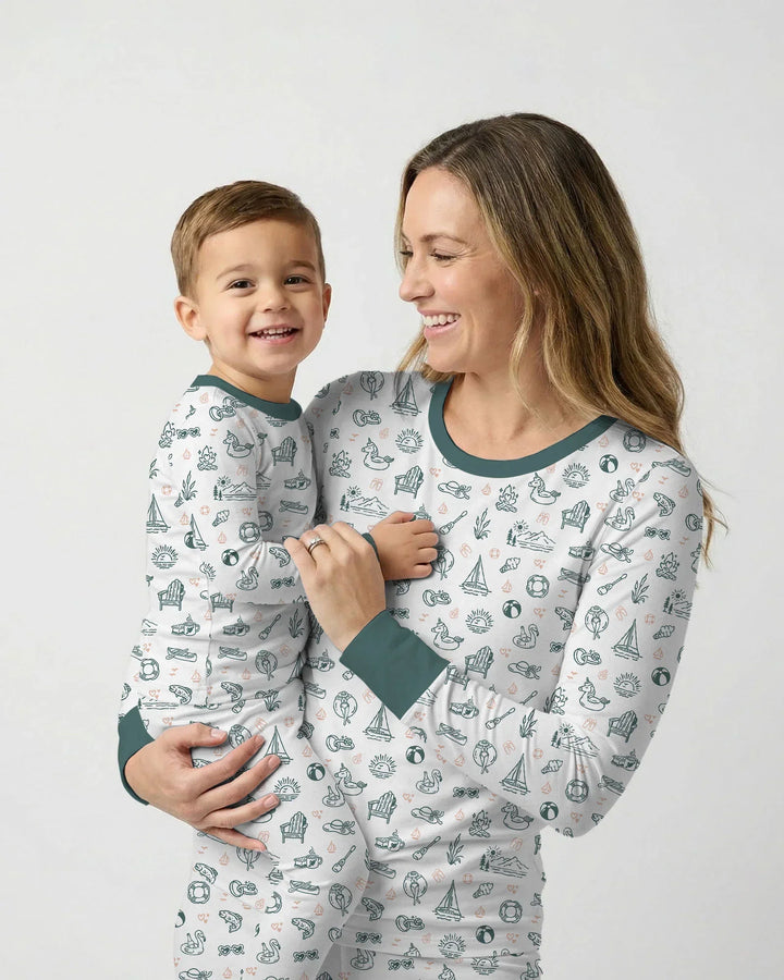 Lake Vibe Bamboo Two Piece Long Sleeve Pajama Set
