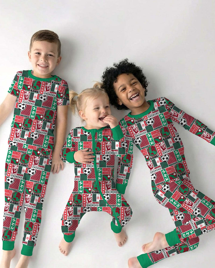 Conjunto de pijama de dos piezas de manga corta de bambú