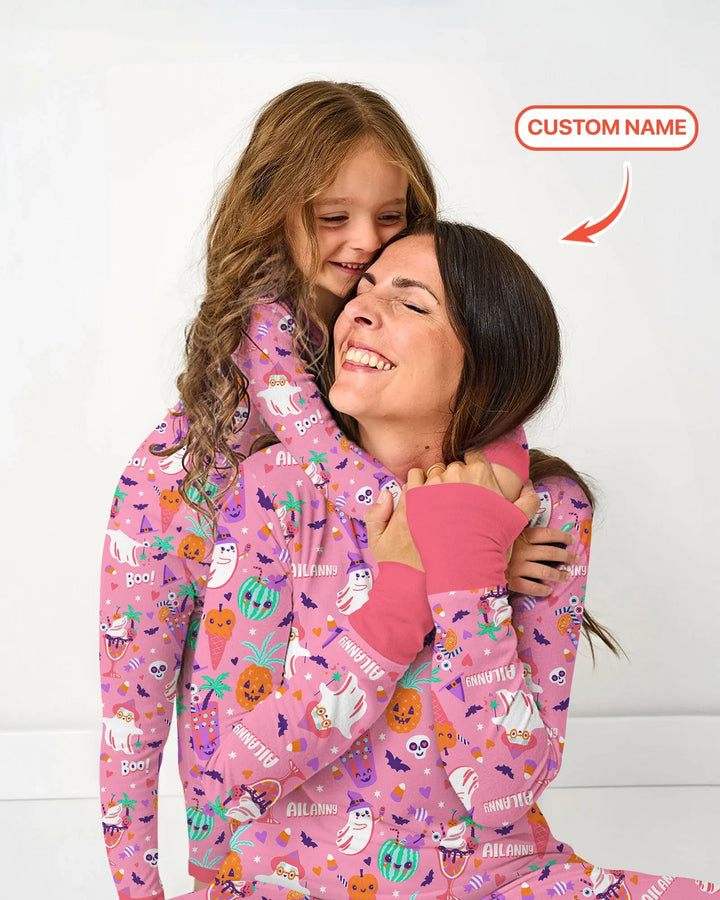Summerween Doodles Bamboo Two Piece Short Sleeve Pajama Set