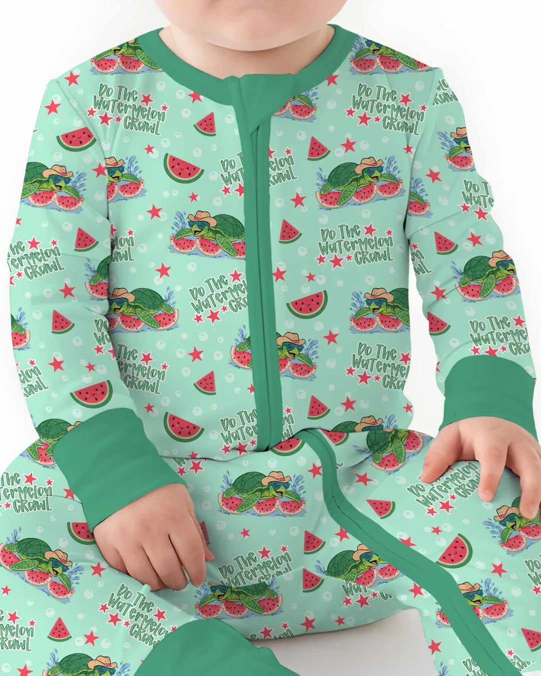 Watermelon Turtle Family Matching Bamboo Convertible Zippy