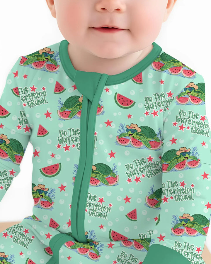 Watermelon Turtle Family Matching Bamboo Convertible Zippy