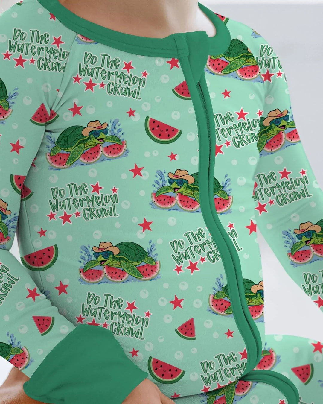 Watermelon Turtle Family Matching Bamboo Convertible Zippy