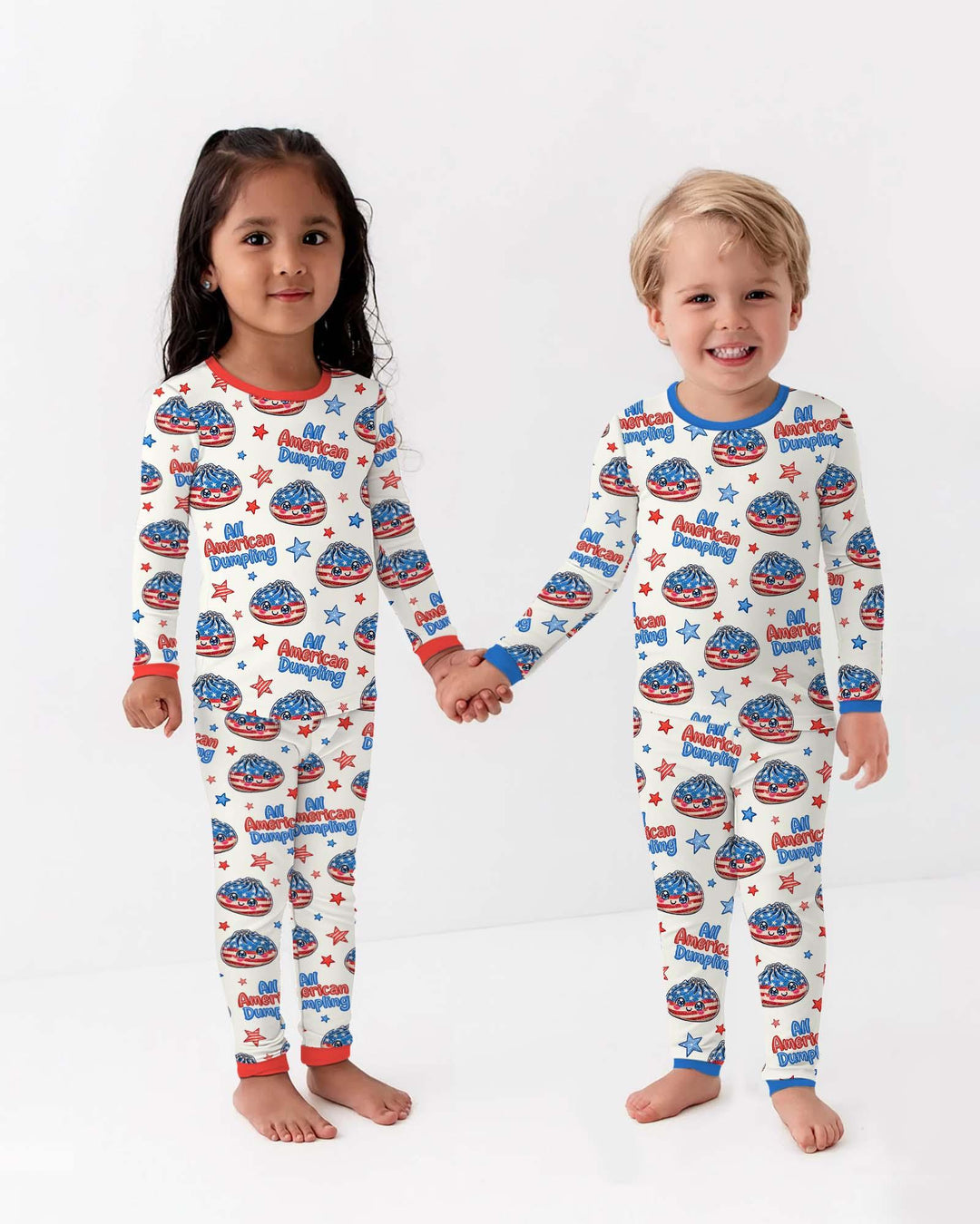 All American Dumpling Bamboo Two Piece Long Sleeve Pajama Set