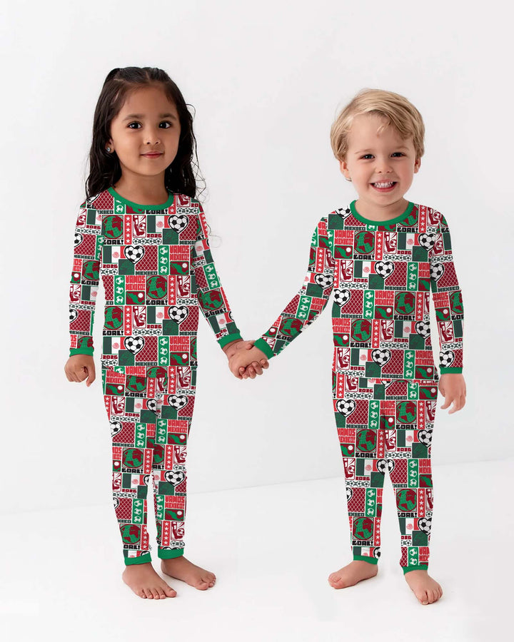 Conjunto de pijama de dos piezas de bambú de manga larga
