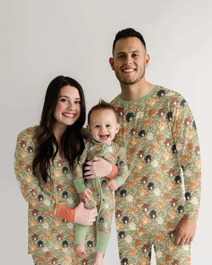 Puppy Garden Family Matching Bamboo Men's Pajama Set