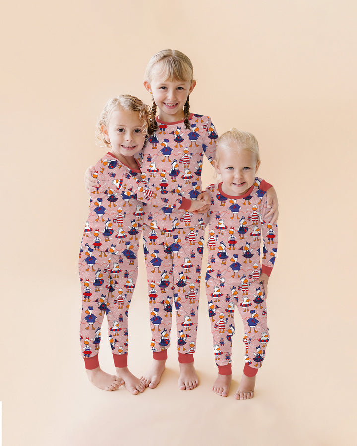Freedom Floaties Family Matching Bamboo Two Piece Short Sleeve Pajama Set
