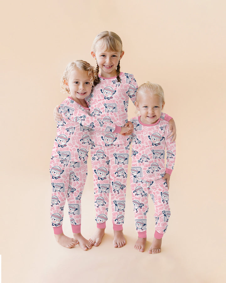 Zweiteiliges Langarm-Pyjama-Set mit Sommerfrüchten
