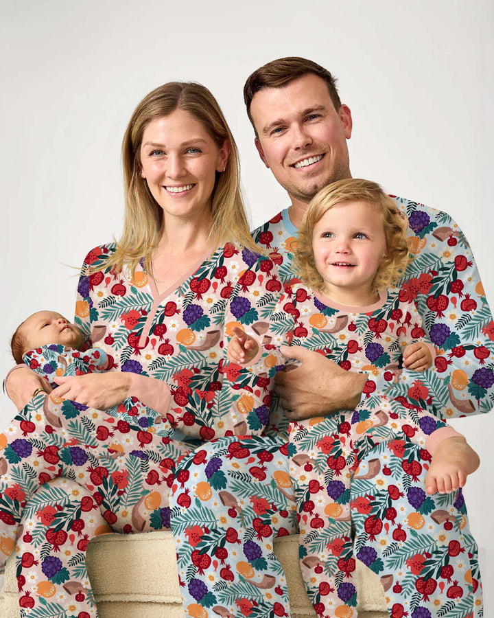 Pomegranate Blessings Night Family Matching Bamboo Women Pajama Set