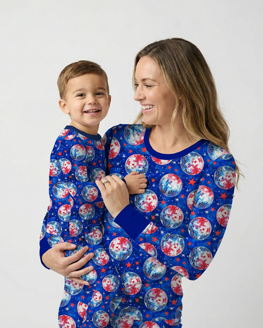 USA Disco Balls Bamboo Two Piece Short Sleeve Shorts Pajama Set