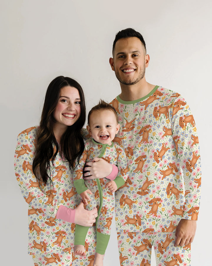Plantilla de conjunto de pijama de mujer de bambú