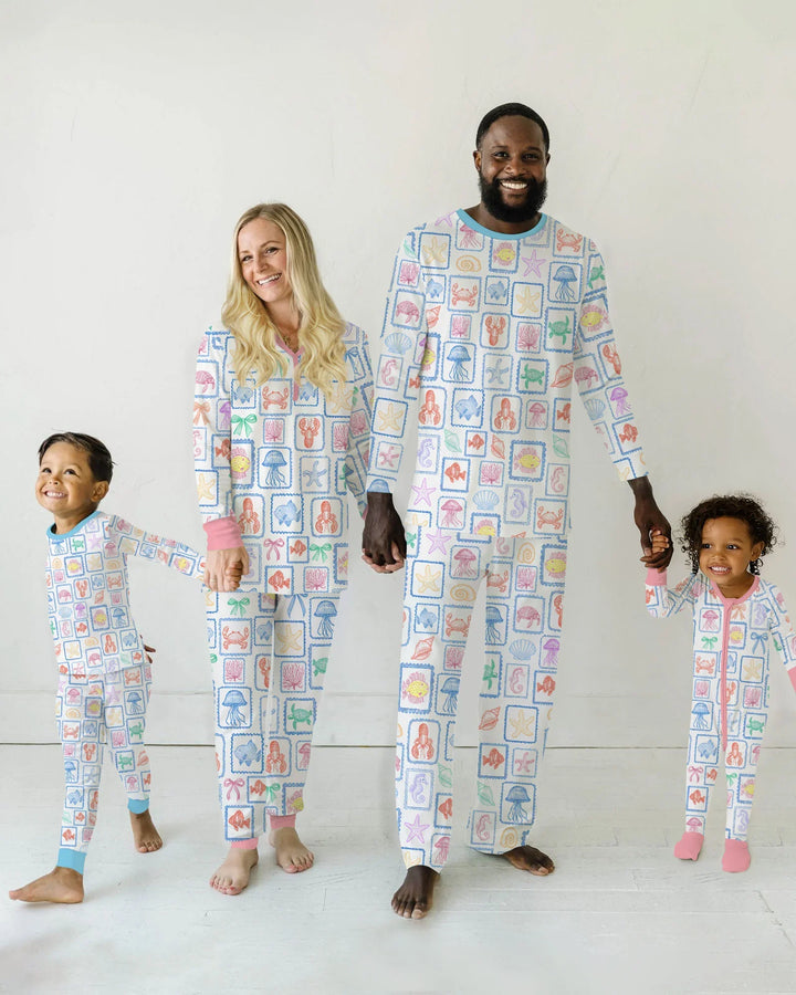 Coastal Treasures Family Matching Bamboo Men's Pajama Set