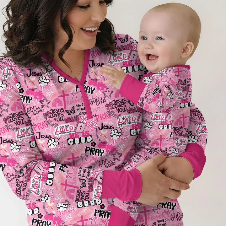 Plantilla de conjunto de pijama de mujer de bambú