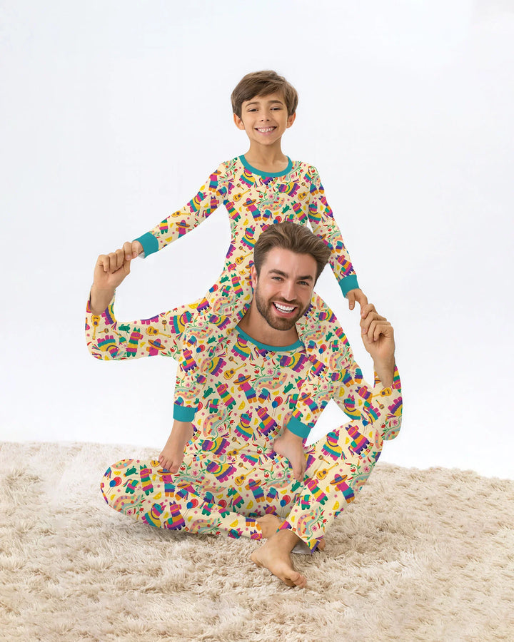 Piñata Candy Party Bamboo Two Piece Long Sleeve Pajama Set