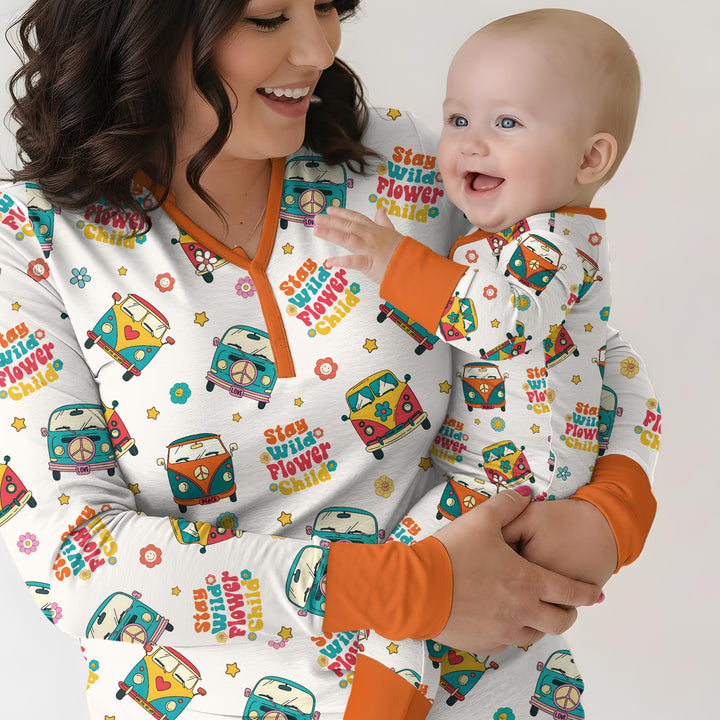 Stay Wild Flower Child Bamboo Convertible Zippy