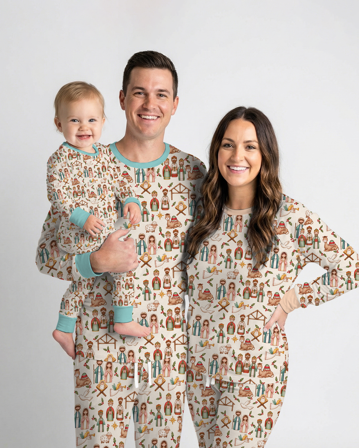 Holy Night Nativity Bamboo Men's Pajama Set