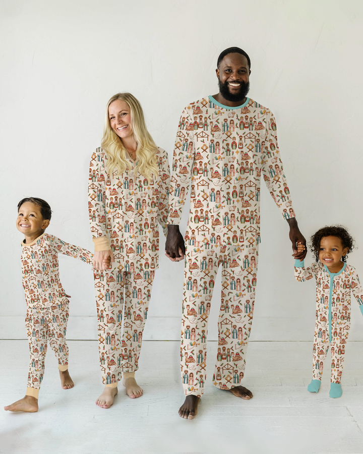 Holy Night Nativity Bamboo Two Piece Long Sleeve Pajama Set