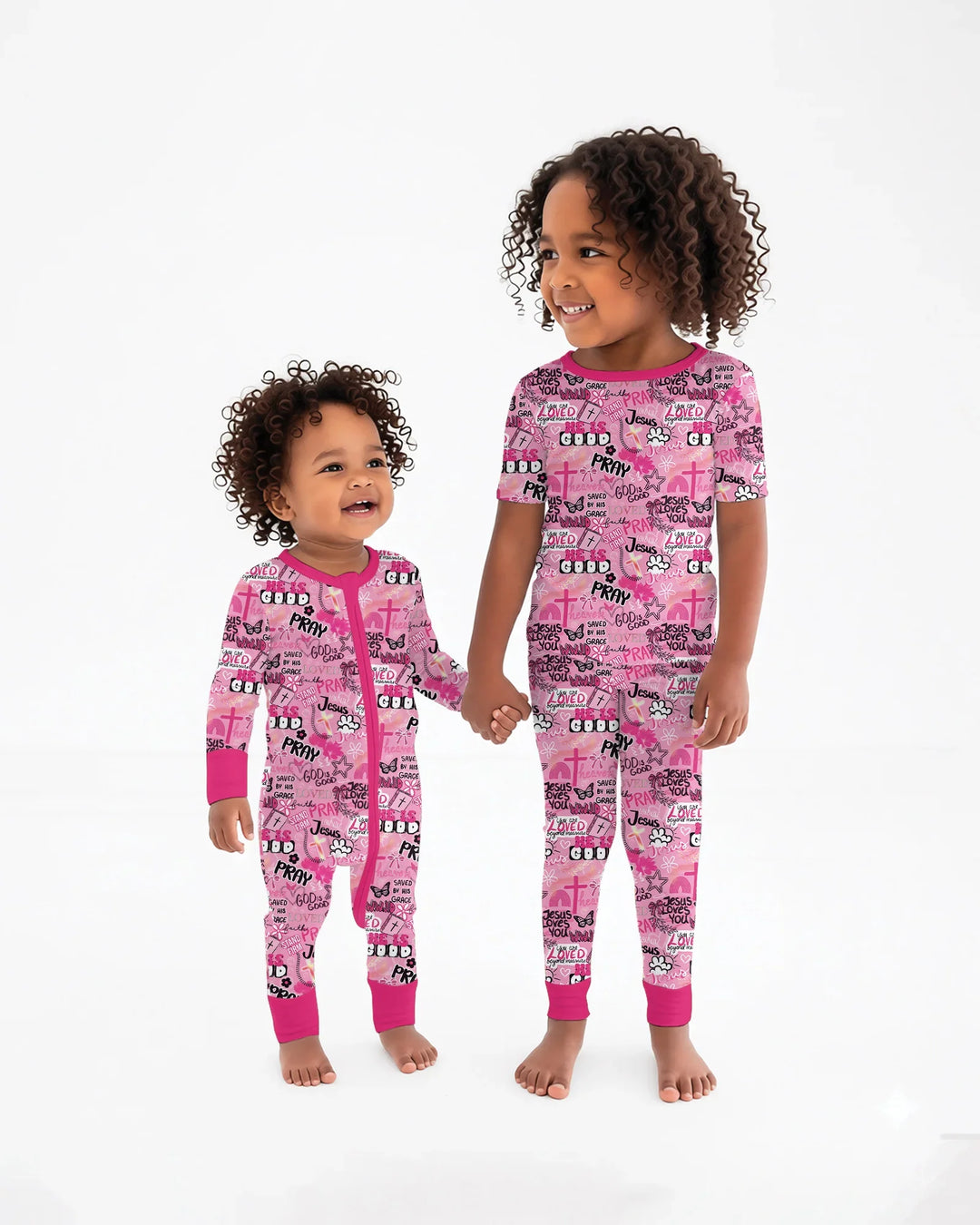 Conjunto de pijama de dos piezas de manga corta de bambú