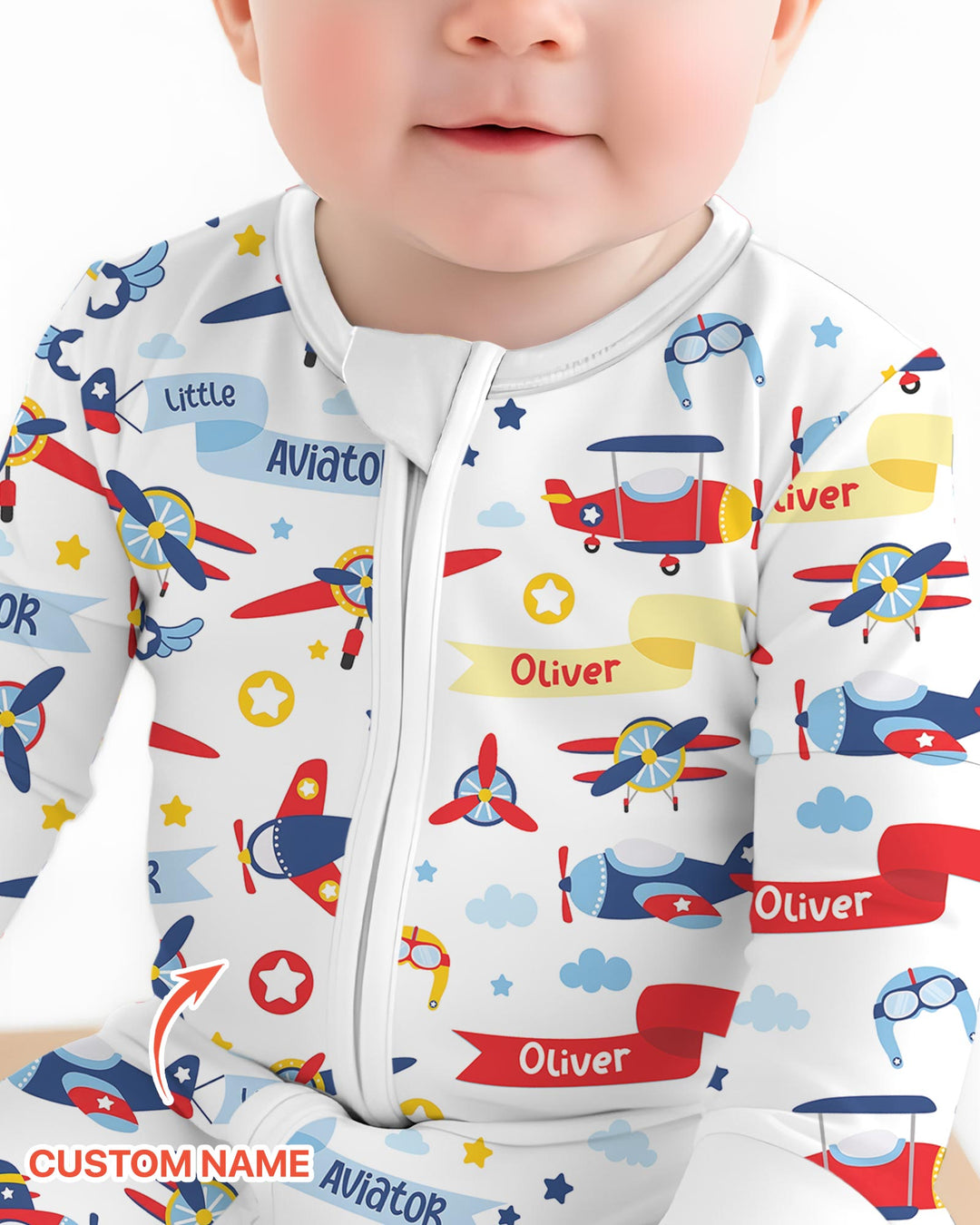 Our Little Aviator Custom Name Bamboo Convertible Zippy