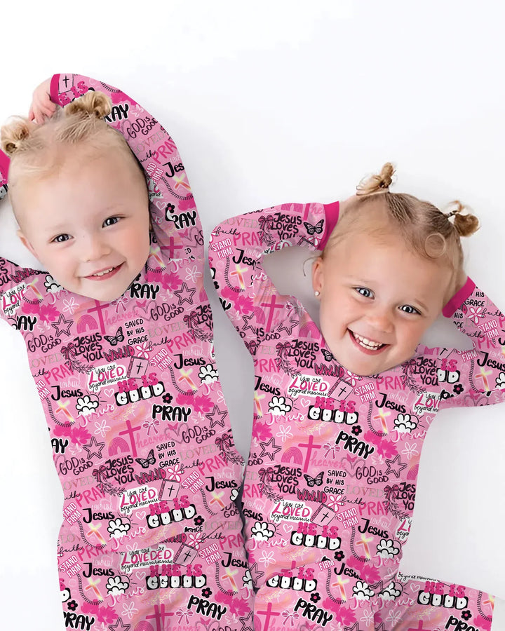 Conjunto de pijama de dos piezas de bambú con mangas largas, plantilla PERSONALIZADA
