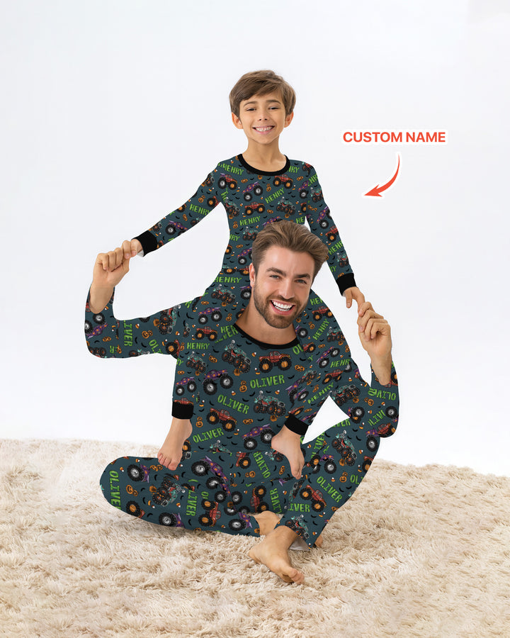 Conjunto de pijama de dos piezas de bambú con mangas largas, plantilla PERSONALIZADA