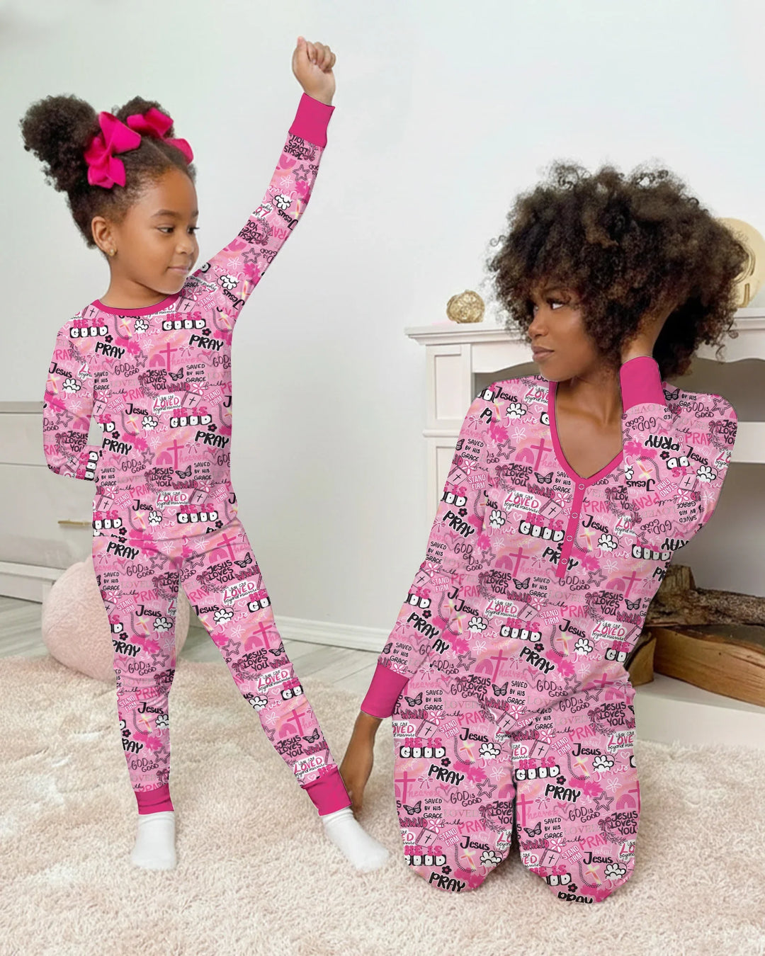 Plantilla de conjunto de pijama de mujer de bambú