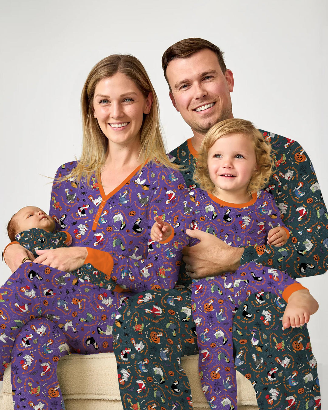 Just A Spooky Goose Family Matching Bamboo Men's Pajama Set